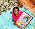 Muslim artist wants to gift her Lord Krishna painting to Modi