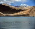 China building bridge on Pangong in illegally occupied area: LS told