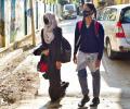 Chaos prevails in K'taka colleges as burqa-clad students denied entry