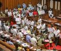 Saffron flag row: Cong MLAs continue to stay put in Karnataka assembly