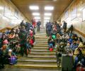 Subway Refuge From Russian Bombs