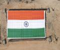 PIX: Largest Khadi flag unfurled along Indo-Pak border