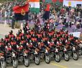 R-Day parade: Women daredevils perform motorcycle stunts