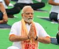 Pix: Narendra Modi does yoga in Mysuru