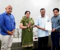 Kejriwal hands over govt job certificate to brother of 2020 riot victim