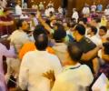 MLAs come to blows inside WB assembly, Suvendu, 4 others suspended