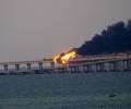 Key bridge linking Crimea to Russia hit by huge explosion