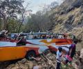 13 dead as bus from Pune to Mumbai falls into gorge