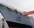 Prez launches advanced stealth frigate INS Vindhyagiri