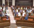 NDA MPs stand in Rajya Sabha in solidarity with Dhankhar