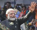 Modi holds mega roadshow in Delhi ahead of BJP national executive