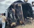 How Maharashtra bus caught fire killing 25