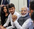 PM's advice to students during Delhi Metro ride