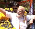 Modi holds mega roadshow in JD-S bastion Mandya