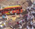 24 killed, over 40 injured as bus falls from bridge in MP