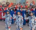 Chinese Astronauts Leave For Space