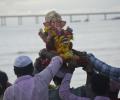 PIX: Ganapati visarjan begins in Mumbai