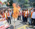 Cauvery water protests spread in K'taka; Mysuru seer joins farmers' stir