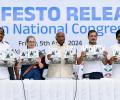 MSP, hiking 50% quota, VVPAT, no Agnipath: Congress rolls out manifesto