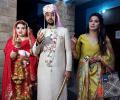 Newlyweds in wedding attire queue up to vote in J-K's Udhampur