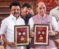 'No secret ties': Stalin on Rajnath at DMK event