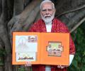 PM releases postage stamps on Ram temple