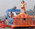 Ram Lalla statue with Brahmos on UP's R-Day tableau