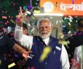 Modi focuses on 'clean sweeps', skips mention of reduced tally