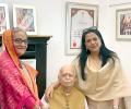 Sheikh Hasina Meets Advani, Sonia