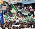 Congress, IUML flags back in Rahul Gandhi's Wayanad roadshow