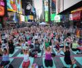 PIX: Yoga at New York's Times Square