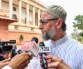 Pro-Israel posters pasted outside Owaisi's residence