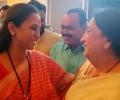 Supriya Sule, Ajit Pawar's wife meet amid poll face-off buzz