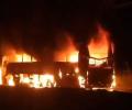 6 charred to death as bus catches fire after hitting truck in AP