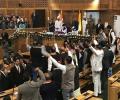 Chaos prevails in J-K assembly, BJP MLAs marshalled out