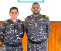 In a first, brother-sister command warships in Indian Navy