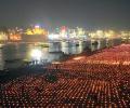 51,000 diyas form 'Batoge to Katoge' slogan at Varanasi ghat