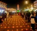 Historic! Diyas Light Up Srinagar