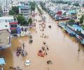 NDRF airdrops food, water in flood-hit Vijayawada