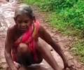 Shocking! 70-year-old woman crawls 2 km to collect pension