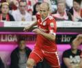 Robben scores two on debut in Bayern's first win