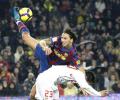 Barca crush Sevilla, Bilbao shock for Real