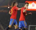 Villa equals Raul record as Spain edge Scotland 