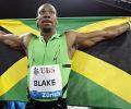 Blake fails to break season's 100m record set by Bolt