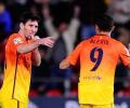 Messi nets twice as shaky Barca beat Mallorca