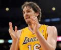 Lakers' Gasol out at least 6-8 weeks with foot injury