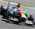 British GP: Sutil sets 2nd fastest time on 3rd day of testing