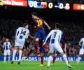 Messi draws another blank but Barca win derby