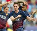 Barca forward Messi back in training after injury