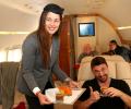 PHOTOS: Ivanovic takes flight; turns stewardess!